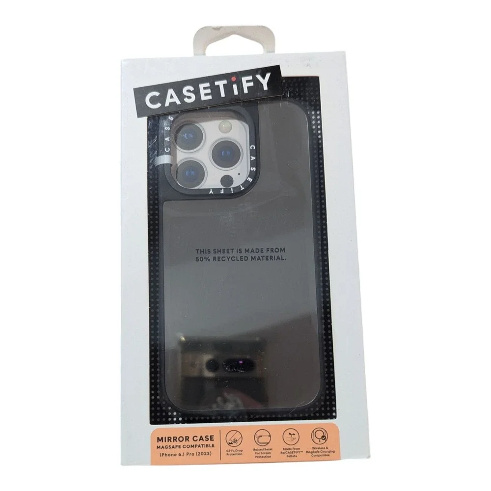 N2. CASETiFY - Mirror Case with MagSafe for Apple iPhone 15 Pro - Reflective